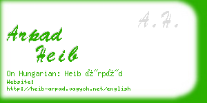 arpad heib business card